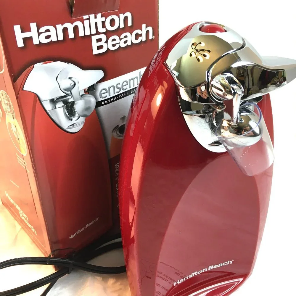 HAMILTON BEACH Red Electric Can Opener  76388R NWT